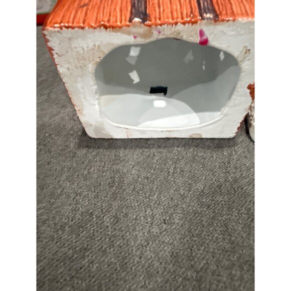 Trees For Sale Ceramic Candle Holder House W/ Votive Candle & Plastic Beads Hand - Picture 6 of 8